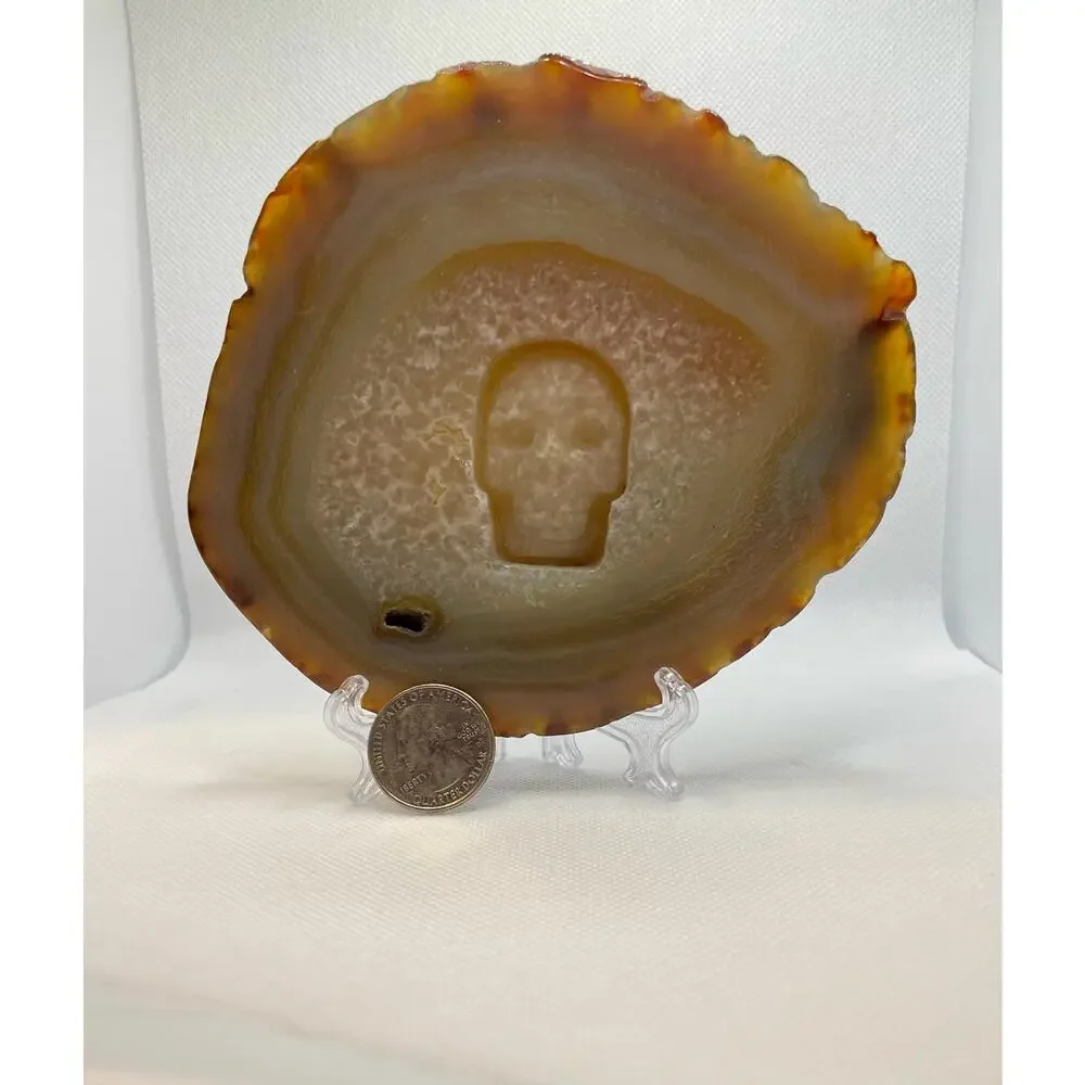 Carnelian Skull Slab